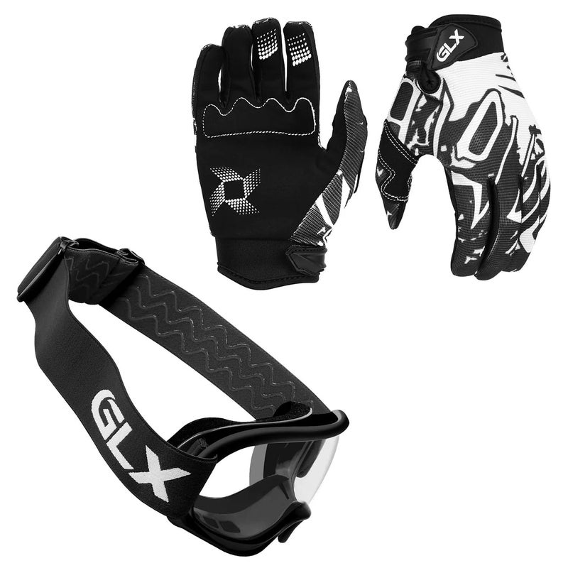 GLX GX623 Youth ATV/Dirt Bike Helmet Combo - Matte Black, Small - DOT - Image 5